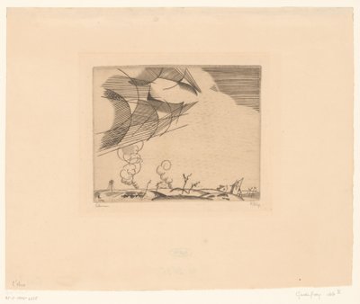 Paysage avec fumées - Jean Emile Laboureur (signed by artist)