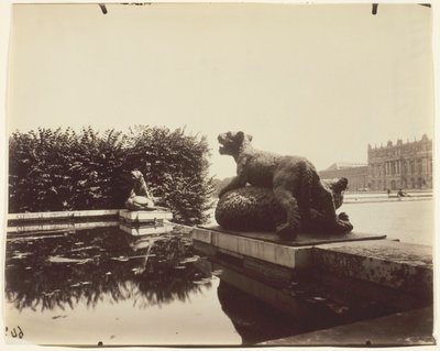 Versailles, Fontaine du Point du Jour, (Tigre Terrassant un Ours par Houzeau) - Jean Eugène Auguste Atget