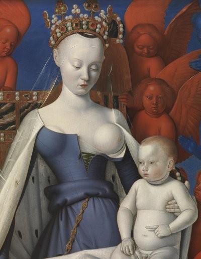 Vierge et Enfant entourés de chérubins et de séraphins, détail - Jean Fouquet