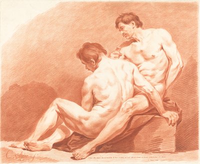 Deux nus masculins, vers 1774 - Jean Francois Janinet