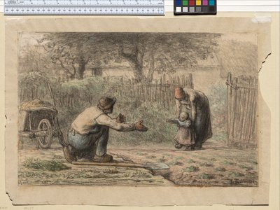 Premiers pas, vers 1858-66 - Jean Francois Millet