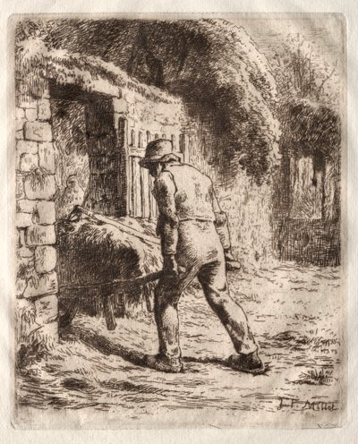 Paysanne avec une brouette - Jean Francois Millet