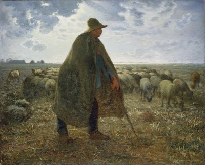 Berger gardant son troupeau - Jean Francois Millet