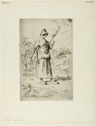 La fileuse - Jean Francois Millet