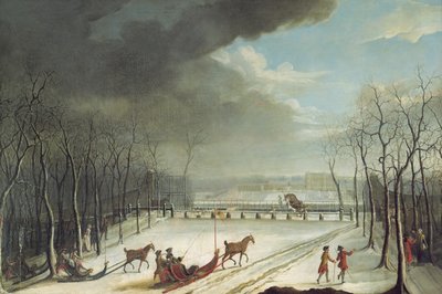 Le prince de Condé chassant en traîneau en 1767 - Jean Francois Perdrix