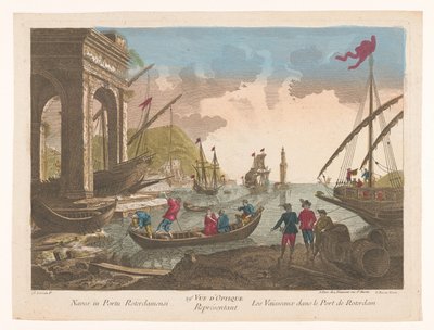 Vue sur les bateaux et navires dans le port de Rotterdam (29e Vue d