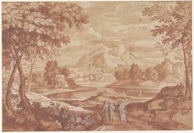 Paysage arcadien avec des promeneurs - Jean François Millet (II)