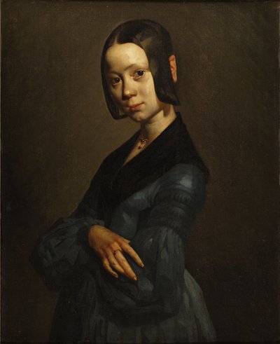 Portrait de Pauline Ono en bleu - Jean Francois Millet