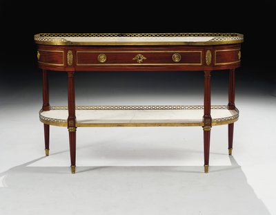 Console desserte Louis XVI - Jean Frederic Birckel