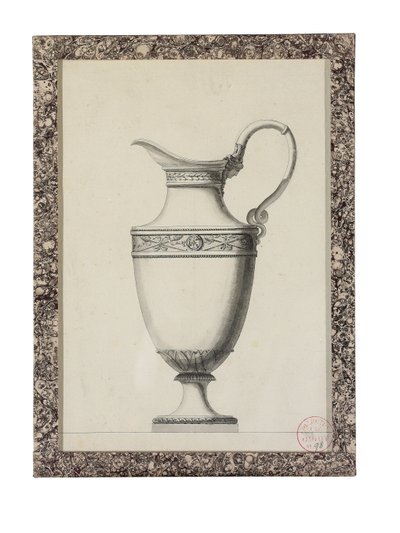 Conception pour une aiguière avec une poignée en masque grec - Jean Guillaume Moitte