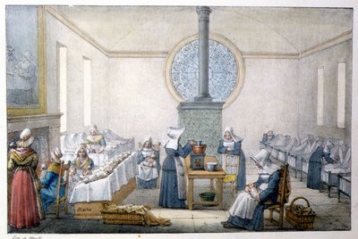 Enfants trouvés (orphelinat) - Lithographie par Marlet, fin du XIXe siècle - Jean Henri Marlet