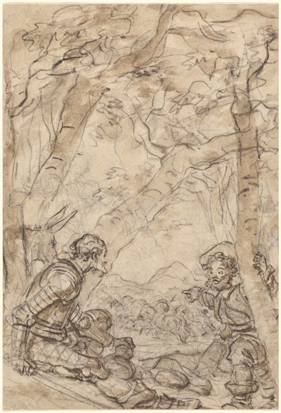 Don Quichotte et Sancho Panza assistent à l