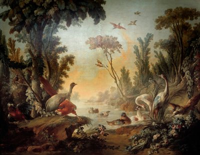 Paysage avec les échassiers - Jean Honore Fragonard