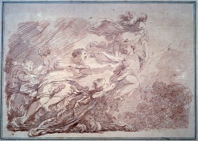 Minerve arrache un jeune prince à la volupté - Jean Honore Fragonard