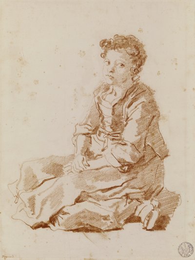 Petite fille assise par terre - Jean Honore Fragonard