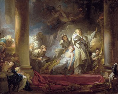 Le Grand Prêtre Coresus se sacrifiant pour sauver Callirhoé - Jean Honore Fragonard