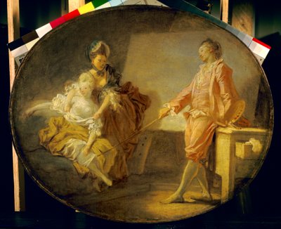 Le début du modèle - Jean Honore Fragonard