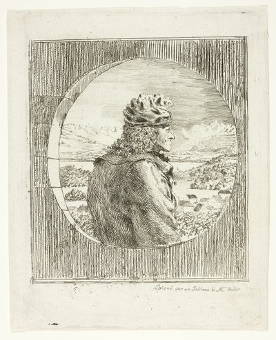 Voltaire vu de profil - Jean Huber