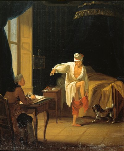 Voltaire se levant à Ferney - Jean Huber