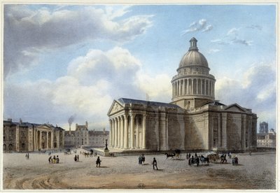 Le Panthéon - dans « Promenade dans Paris et ses environs », dessiné par Jacottet et Benoist, vers 1840 - Jean Jacottet