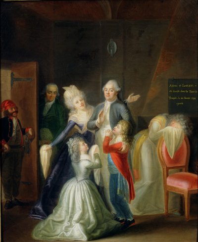 Adieux de Louis XVI par sa famille au Temple, 20 janvier 1793 - Jean Jacques Hauer