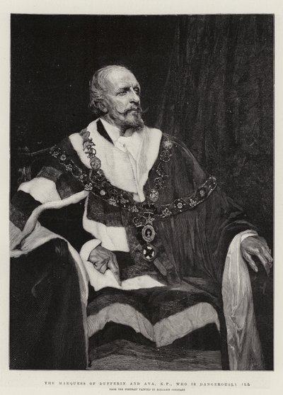 Le marquis de Dufferin et Ava, KP, gravement malade - Jean Joseph Benjamin Constant