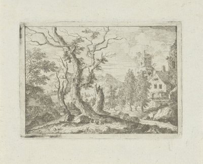 Trois arbres morts sur une colline - Jean Joseph Hanson