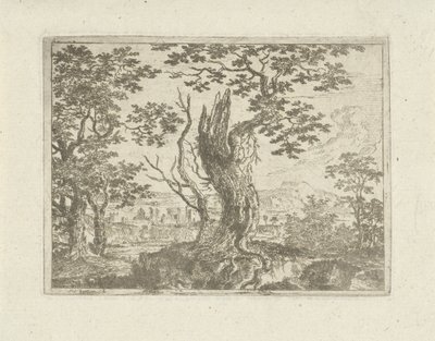 Paysage avec un arbre cassé - Jean Joseph Hanson
