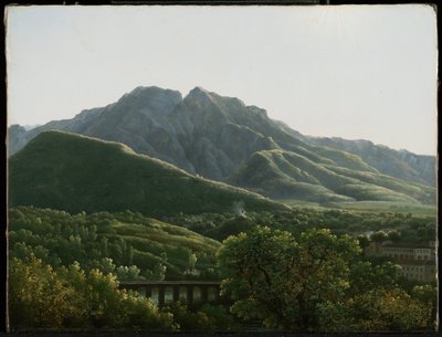 Vue du pont et de la ville de Cava, Royaume de Naples - Jean Joseph Xavier Bidauld