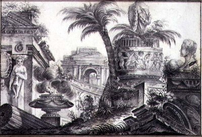 Une fantaisie architecturale, vers 1760 - Jean Laurent Legeay