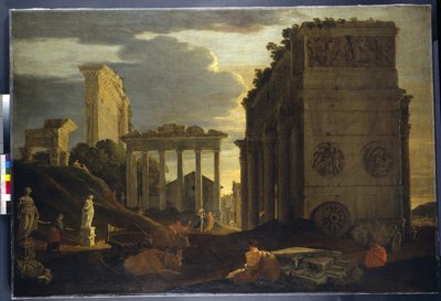 Vue de caprice avec des figures près d