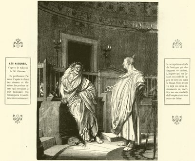 Deux augures, prêtres de la Rome antique (gravure) - Jean Leon (after) Gerome
