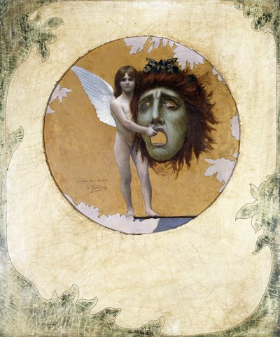 Un putto avec un masque - Jean Leon Gerome