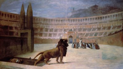 La derniere priere des martyrs chretiens. Peinture de Jean-Leon Gerome (Jean Leon Gerome - Jean Leon Gerome