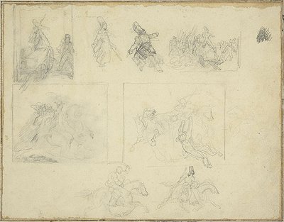 Esquisses de compositions militaires - Jean Louis André Théodore Géricault