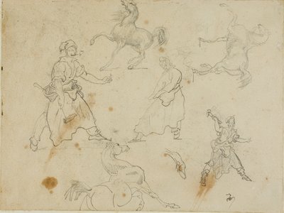 Études sur les forgerons et les chevaux - Jean Louis André Théodore Géricault