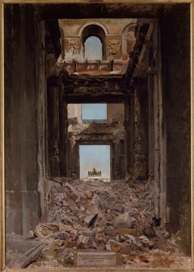 French: Ruines des Tuileries - Jean Louis Ernest Meissonier