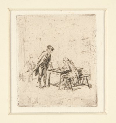 a Le Rapport b Arlequin - Jean Louis Ernest Meissonier