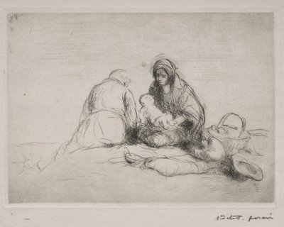 Repos pendant la fuite en Égypte - Jean Louis Forain
