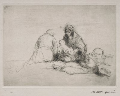 Repos pendant la fuite en Égypte - Jean Louis Forain