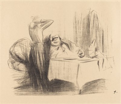 Scène dans une chambre privée (plaque horizontale) - Jean Louis Forain