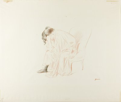 Femme assise, tête dans la main droite - Jean Louis Forain