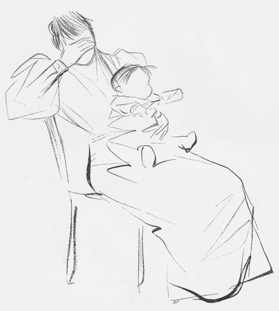 Étude en ligne, c1898 - Jean Louis Forain