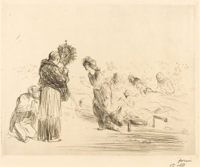 Le miracle devant le Saint-Sacrement (quatrième planche) - Jean Louis Forain