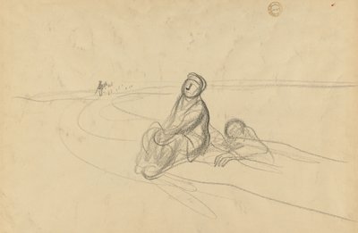 Deux figures sur une route, vers 1919 - Jean Louis Forain