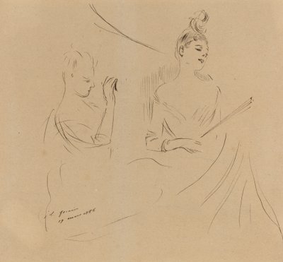 Deux dames dans une loge - Jean Louis Forain