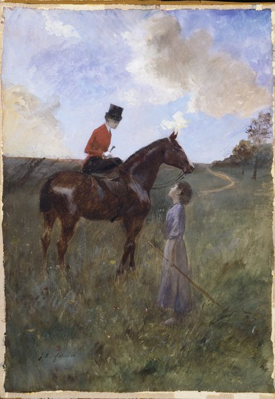 Femme à cheval et bergère - Jean Louis Forain