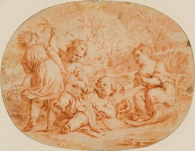 Scène allégorique avec des enfants qui se disputent - Jean Marc Nattier