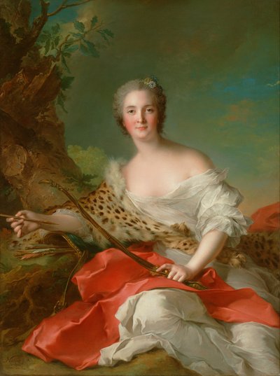 Portrait of Constance-Gabrielle-Magdeleine Bonnier de la Mosson as Diana - Jean-Marc Nattier