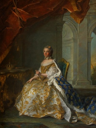 Portrait posthume de Louise Elisabeth de France (1727-1759), duchesse de Parme, en tenue de cour - Jean-Marc Nattier